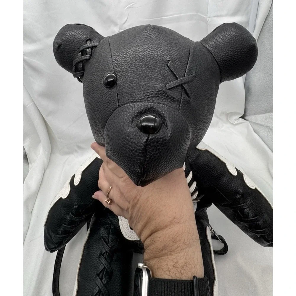 DOLLS KILL DEADY TEDDY STUFFED BEAR BACKPACK SKELETON GOTH PUNK 24